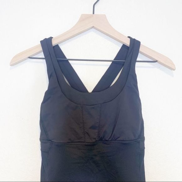lululemon Black Stuff Your Bra Cross Back Mesh Detail Tank Top - Picture 5 of 9